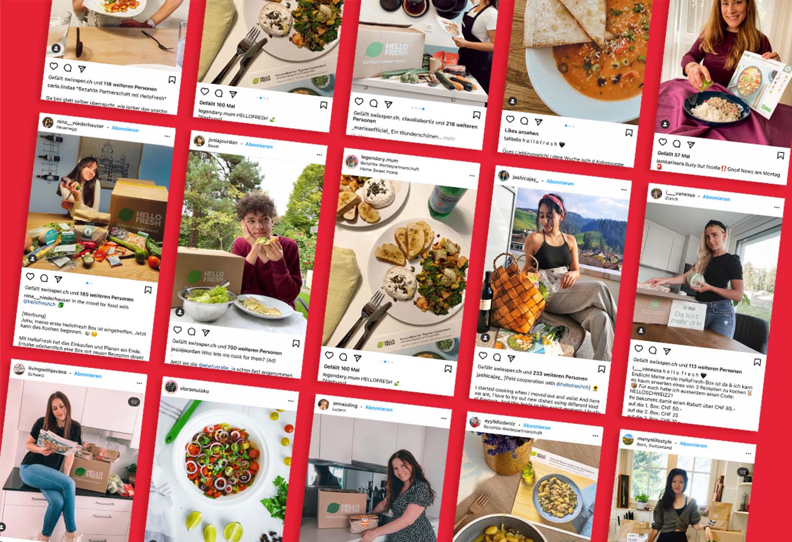 HelloFresh SWISSPER MicroInfluencer Kampagne